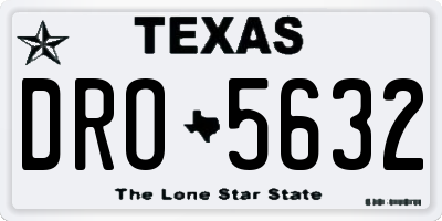 TX license plate DRO5632