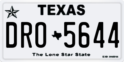 TX license plate DRO5644