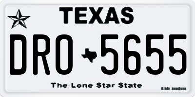 TX license plate DRO5655