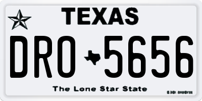 TX license plate DRO5656