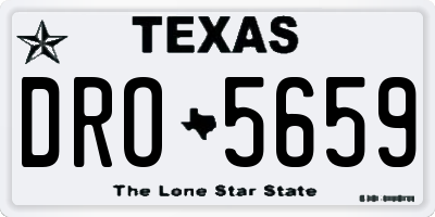 TX license plate DRO5659