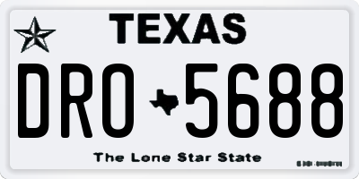 TX license plate DRO5688