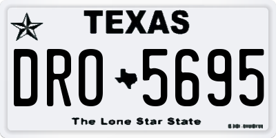 TX license plate DRO5695