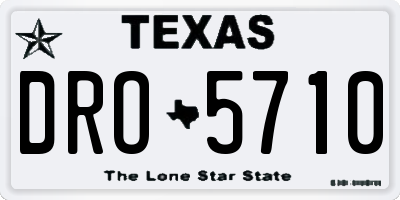 TX license plate DRO5710