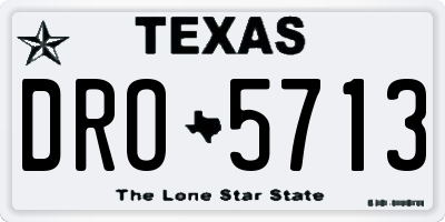 TX license plate DRO5713