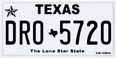 TX license plate DRO5720