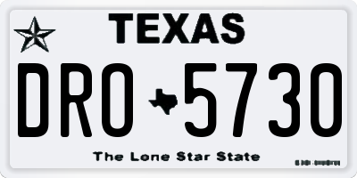 TX license plate DRO5730