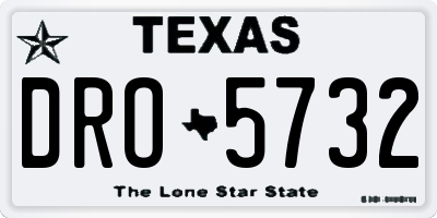 TX license plate DRO5732