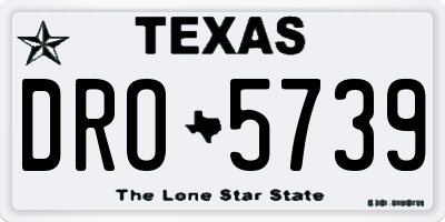 TX license plate DRO5739