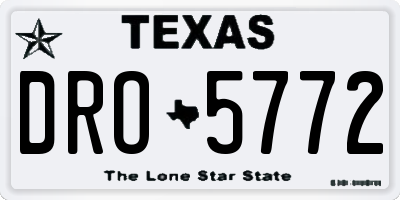 TX license plate DRO5772