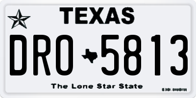 TX license plate DRO5813