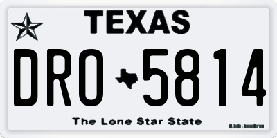 TX license plate DRO5814