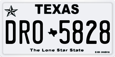 TX license plate DRO5828
