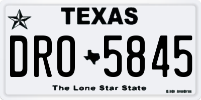 TX license plate DRO5845