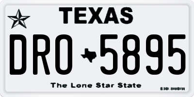 TX license plate DRO5895