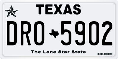 TX license plate DRO5902