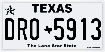 TX license plate DRO5913