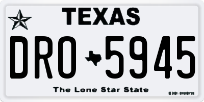 TX license plate DRO5945