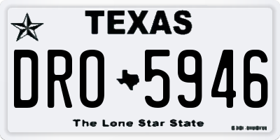 TX license plate DRO5946