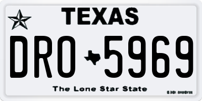TX license plate DRO5969