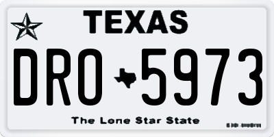 TX license plate DRO5973