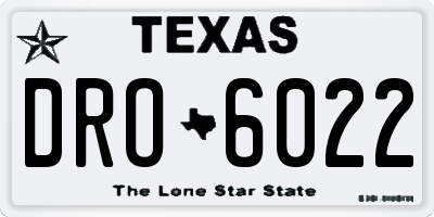 TX license plate DRO6022