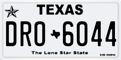 TX license plate DRO6044