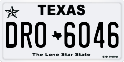 TX license plate DRO6046