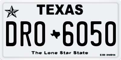 TX license plate DRO6050