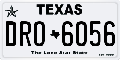 TX license plate DRO6056