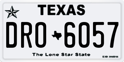 TX license plate DRO6057