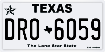 TX license plate DRO6059