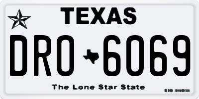 TX license plate DRO6069