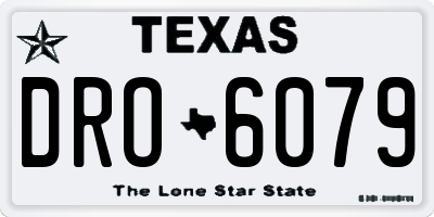 TX license plate DRO6079