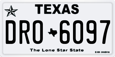 TX license plate DRO6097