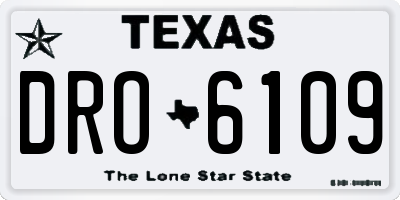 TX license plate DRO6109