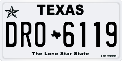 TX license plate DRO6119
