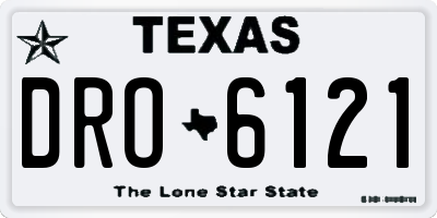 TX license plate DRO6121