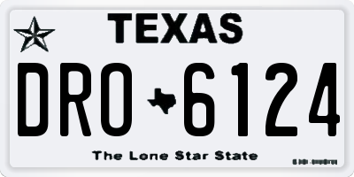 TX license plate DRO6124