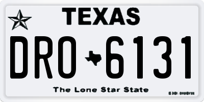 TX license plate DRO6131
