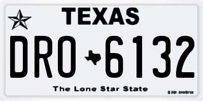 TX license plate DRO6132