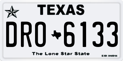 TX license plate DRO6133