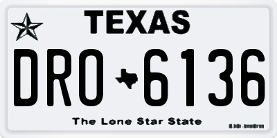 TX license plate DRO6136