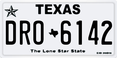 TX license plate DRO6142