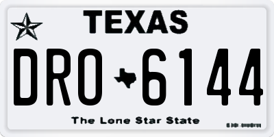 TX license plate DRO6144