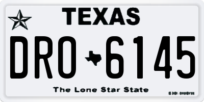 TX license plate DRO6145