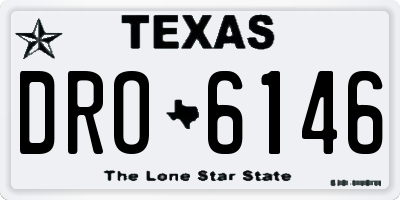 TX license plate DRO6146