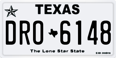 TX license plate DRO6148