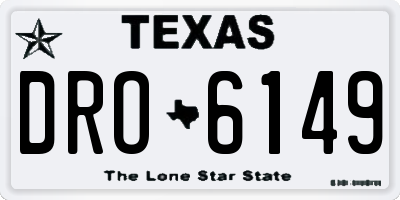 TX license plate DRO6149