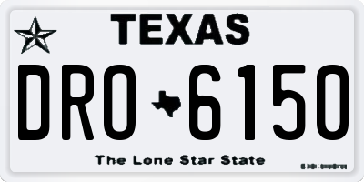 TX license plate DRO6150
